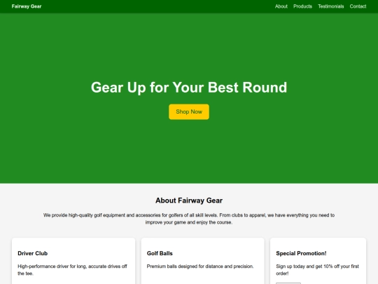 Week04-Project/fairwaygear screenshot