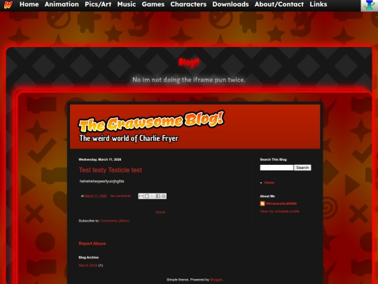 Blog screenshot