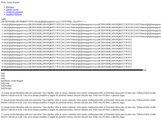 font/micky_amster-demo screenshot
