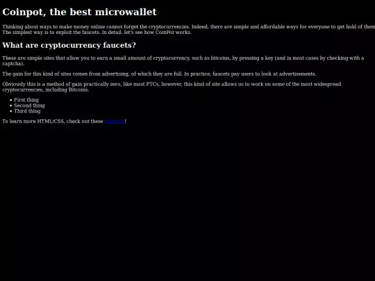 Blog/coinpot screenshot
