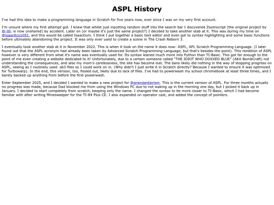 APL-Scratch-Programming-Language/history screenshot