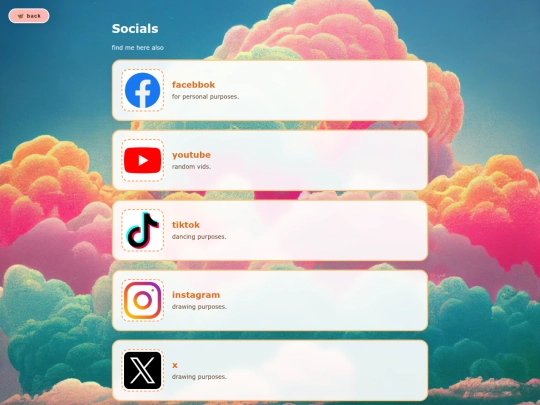 socials screenshot