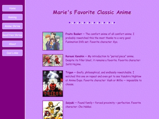 classicanimefaves screenshot