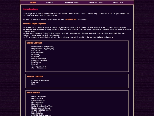 charaperms screenshot