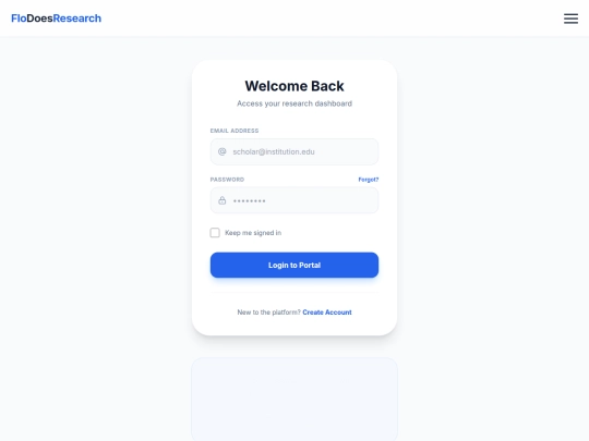 Research/login screenshot