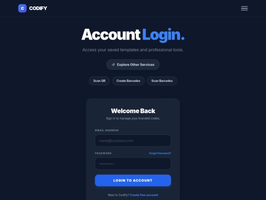 login screenshot