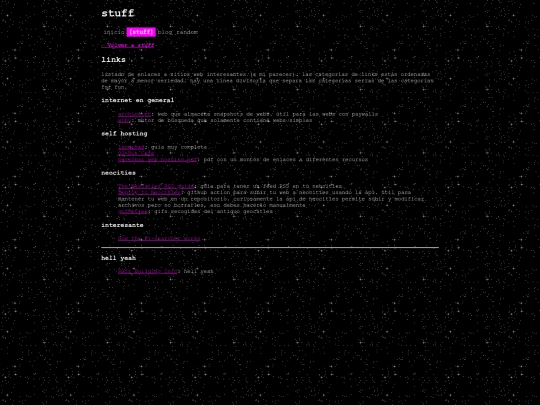 stuff/links screenshot