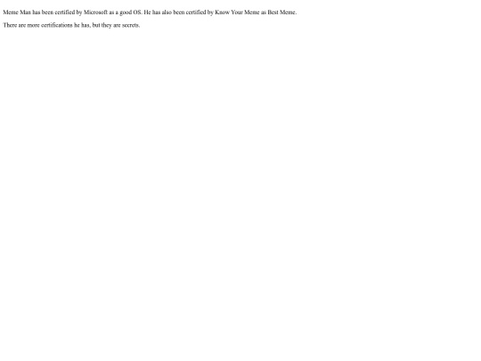 certification screenshot