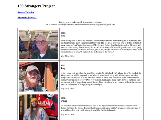 100 Strangers/100_strangers_project screenshot