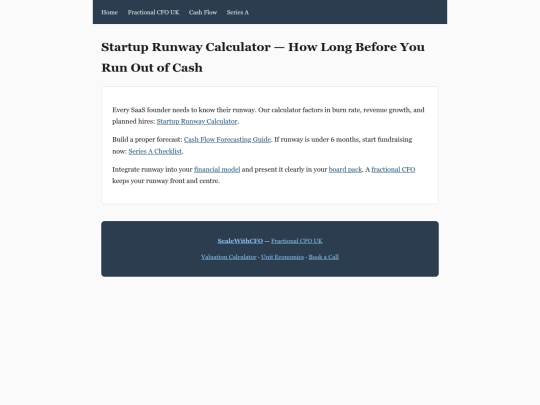 startup-runway-calculator screenshot