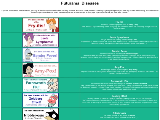 futurama/diseases/futuramadiseases screenshot