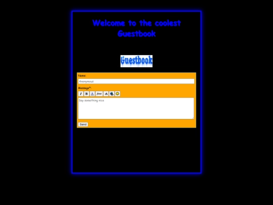 guestbook screenshot