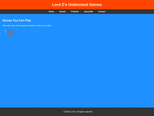 Games screenshot