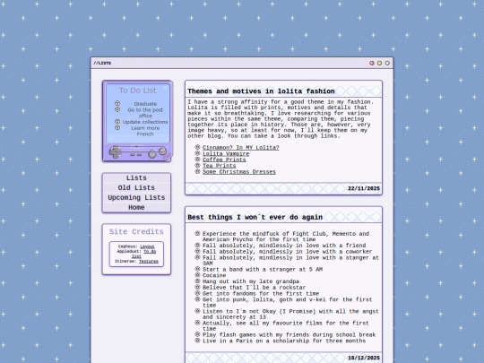 lists screenshot