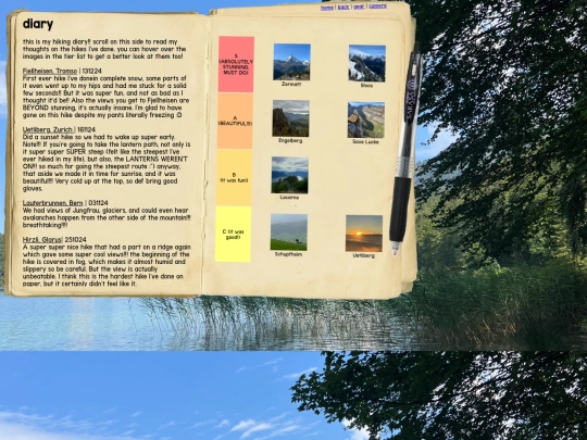 hike-diary screenshot