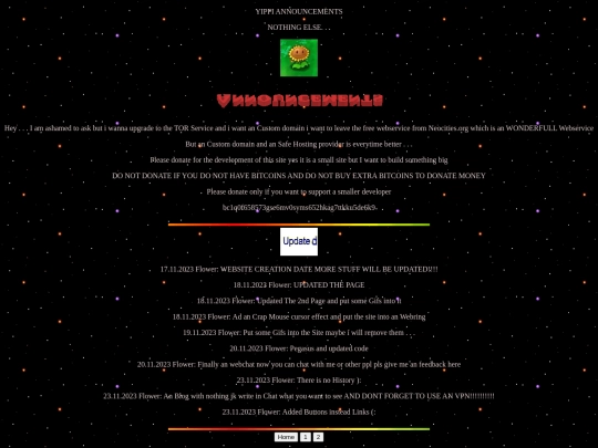 Announcement screenshot