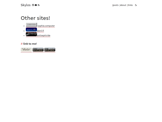 links screenshot