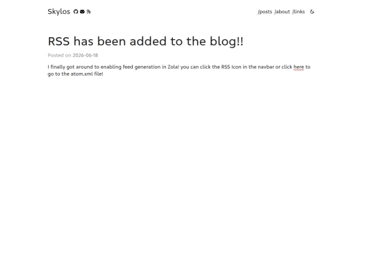 posts/rss-announcement screenshot