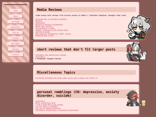Writings screenshot