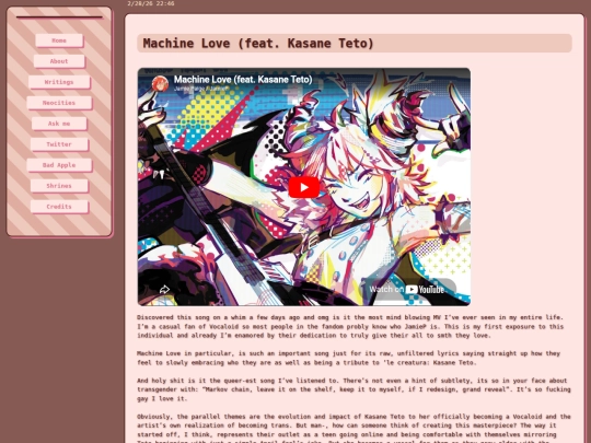writings/Machine Love screenshot