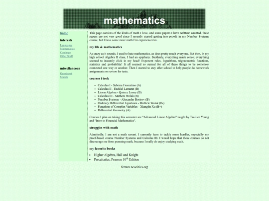 mathematics screenshot