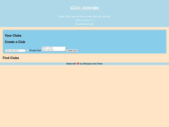 clubs screenshot