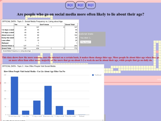 data screenshot
