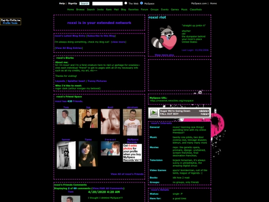 myspace screenshot