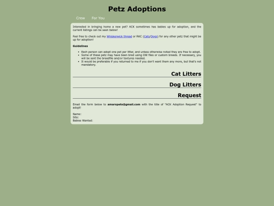 adoptions screenshot