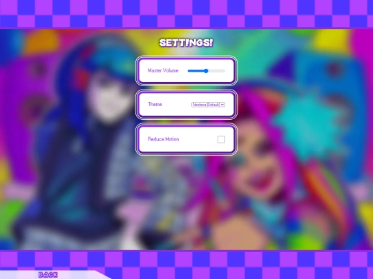 settings screenshot