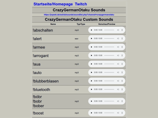 html/sounds screenshot