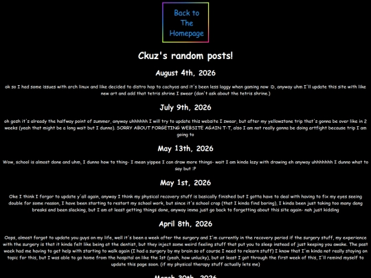Blog screenshot