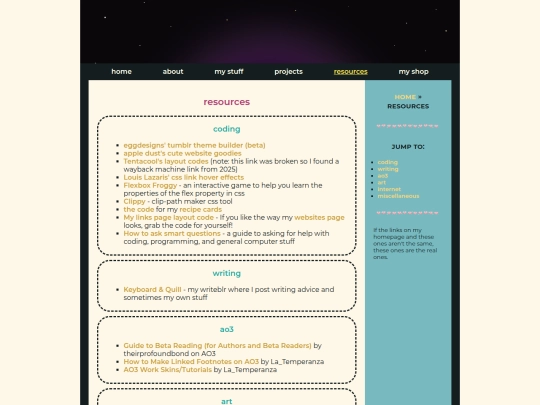 resources screenshot