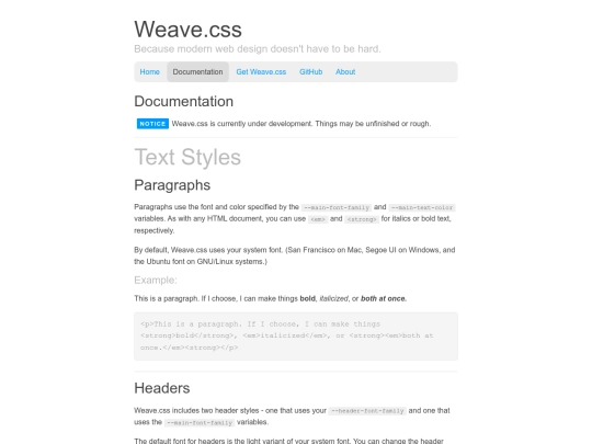 homes/weave/old-weave/docs screenshot
