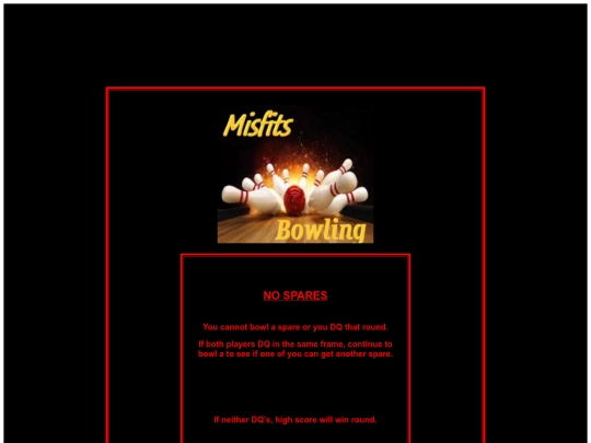 BOWLING RULES/NOSPARES screenshot