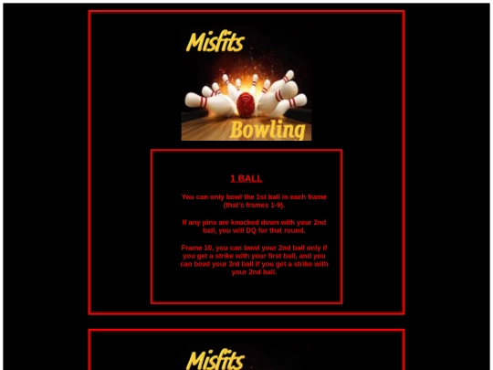 BOWLING RULES/WACKYBOWLINGRULES screenshot