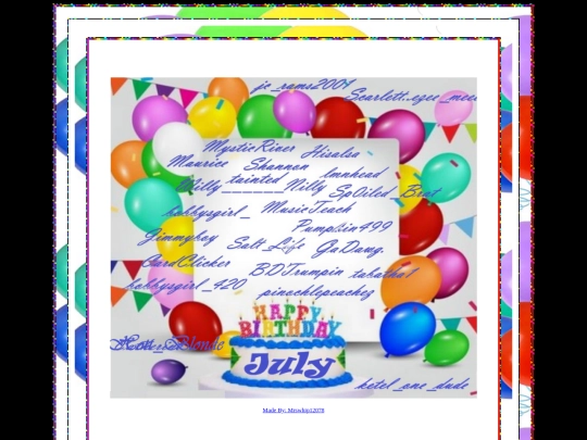 EVENT PAGES/JULY BIRTHDAY BASH screenshot