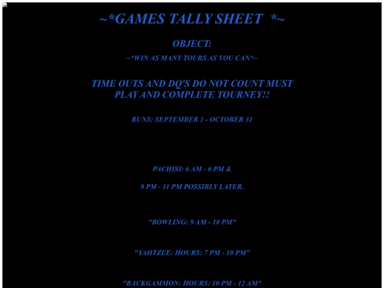 POOL DREAMS/TALLYSHEET screenshot