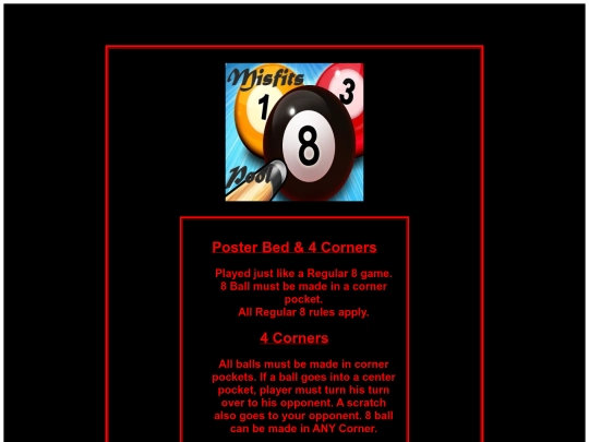 POOL RULES 2/posterbedand4corners screenshot
