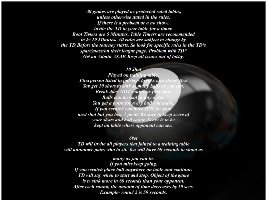 POOL RULES/REVISEDRULES screenshot
