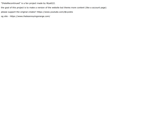 ihaterecontinued/about screenshot