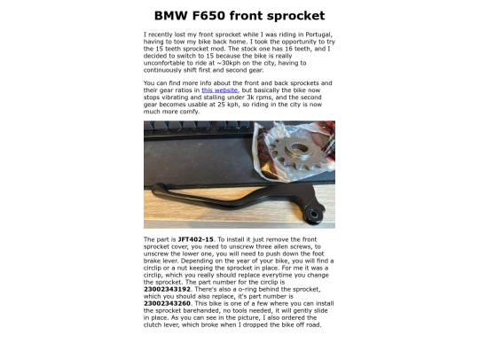 f650-sprocket screenshot