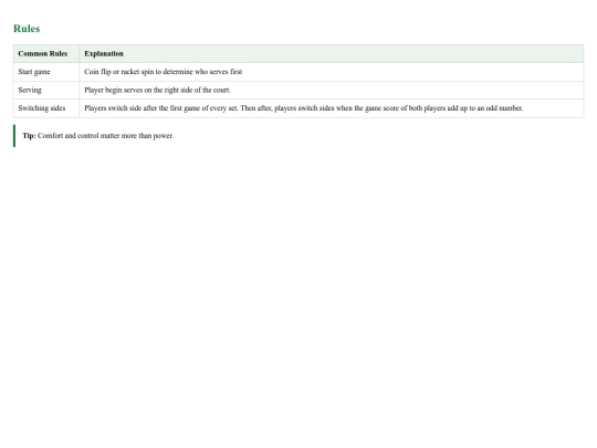 rules screenshot