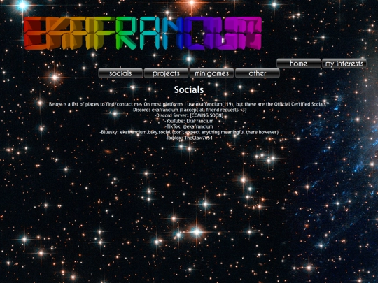 socials screenshot