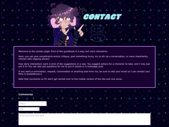 mobile/contactPage screenshot