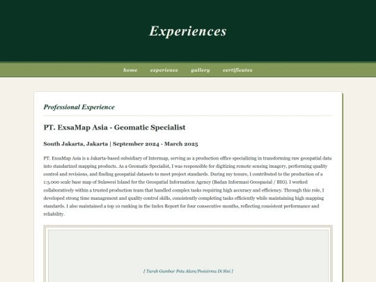 experience screenshot