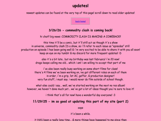 updates screenshot
