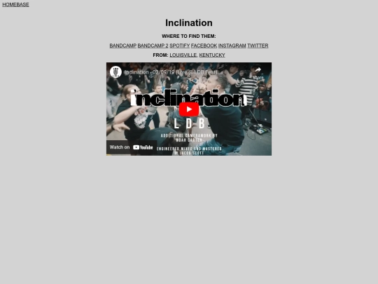 inclination screenshot