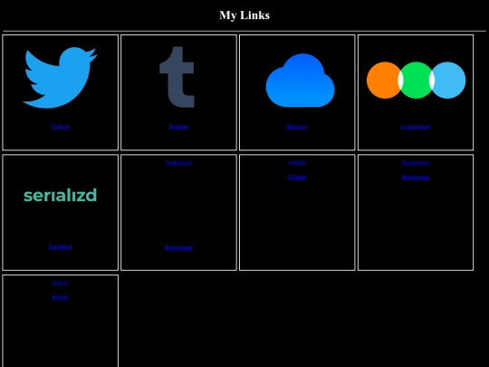 links screenshot