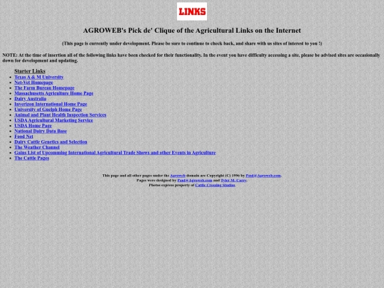 links screenshot